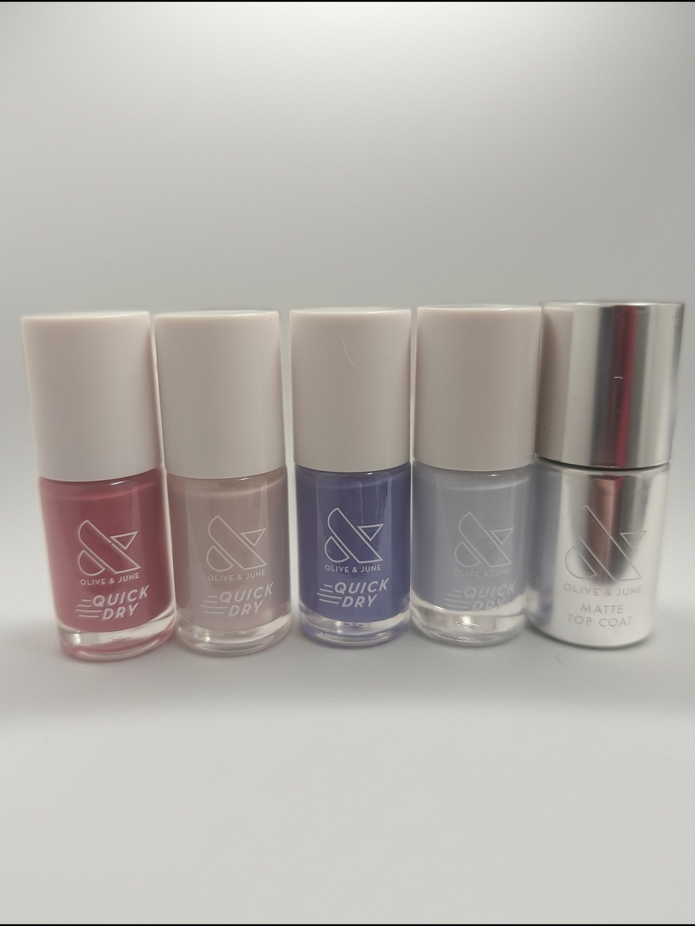 Olive&June Quick Dry Nail Polish & Matte Top Coat Lot New Unopened